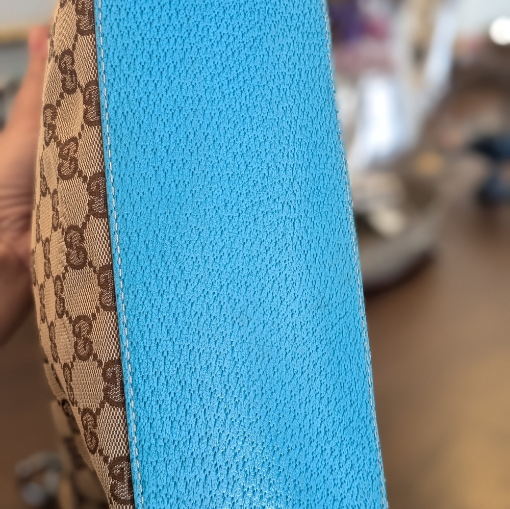 Gucci GG‎ Beige and Tiffany Blue Women's Top handle - Picture 6 of 12